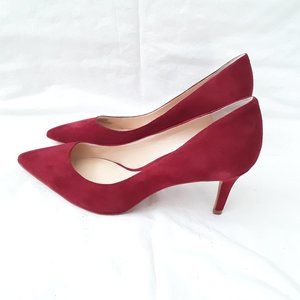 Vince Camuto Tanela burgundy suede pump heels